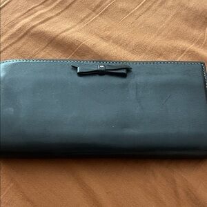 JCrew Black Wallet with Bow Accent